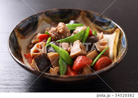 筑前煮 黒背景 筑前煮 黒背景 54520362