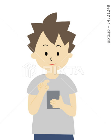 スマホ操作をする男性 54521249