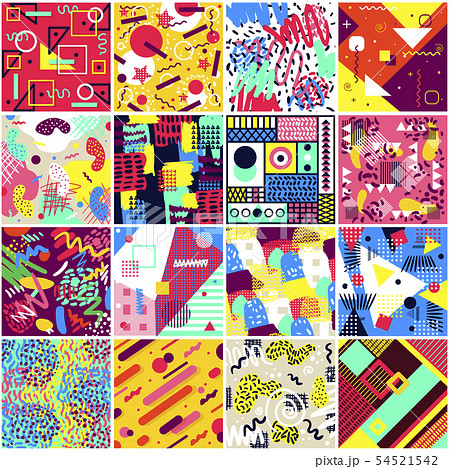 Abstract seamless pattern abstracting geometric background chaotic texture of abstracted backdrop 54521542