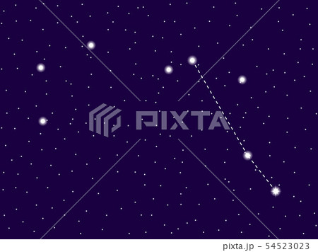 Pyxis constellation. Starry night sky. Cluster 54523023