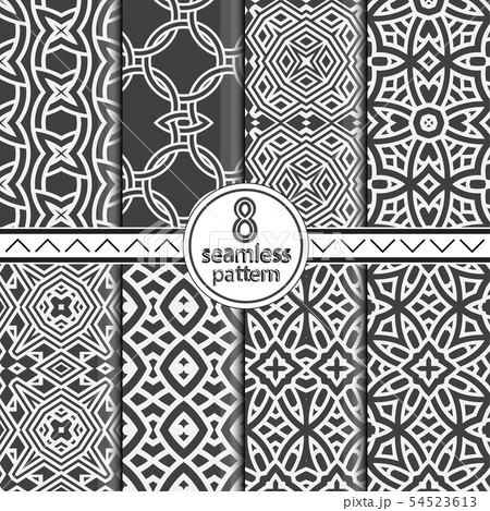 Monochrome seamless abstract pattern. Monochrome seamless abstract pattern. 54523613