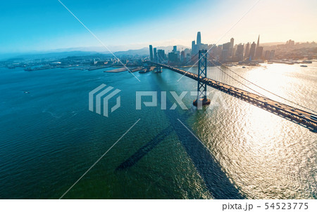 Aerial view of the Bay Bridge in San Francisco 54523775