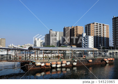 明石港 連絡船の桟橋(兵庫県 明石市 明石海峡 淡路島) 明石港 連絡船の桟橋(兵庫県 明石市 明石海峡 淡路島) 54523965