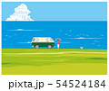海　サーフィン　テント　犬　キャンピングカー 54524184