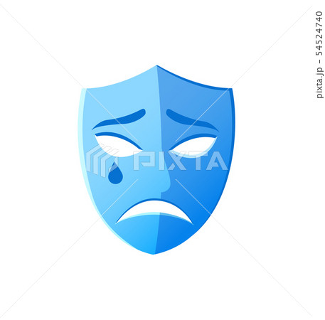 Sad Mask, Unhappy Disguise, Theater Blue Icon Sad Mask, Unhappy Disguise, Theater Blue Icon 54524740