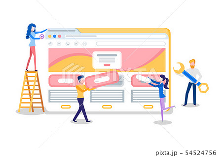 Web Site Creation, Browser Tab and Online Page 54524756