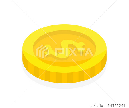 Dollar coin in isometric style. 3d money flat icon illustration. Dollar coin in isometric style. 3d money flat icon illustration. 54525261