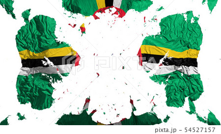 Scattered Dominica flag Scattered Dominica flag 54527157