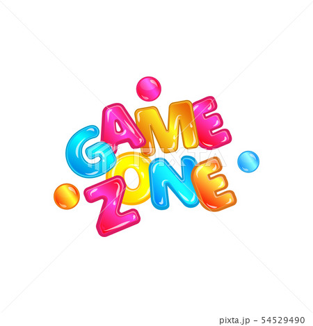 Game zone - colorful isolated typography logo for children playground 54529490