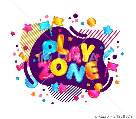 Isolated cartoon vector illustration of play zone. Isolated cartoon vector illustration of play zone. 54529678