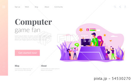 E-sport fans landing page template 54530270