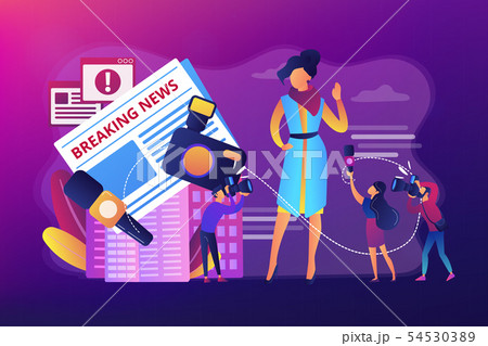 Yellow press concept vector illustration 54530389