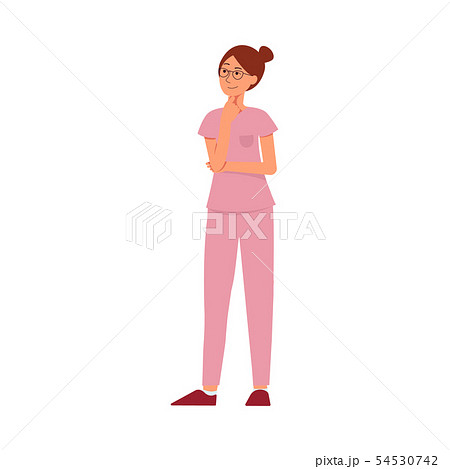 Female doctor weared medicine hospital or forum vector isolated on white. 54530742