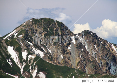 南アルプス 白峰三山テント縦走 農鳥岳山頂から 塩見岳を望む 南アルプス 白峰三山テント縦走 農鳥岳山頂から 塩見岳を望む 54531088