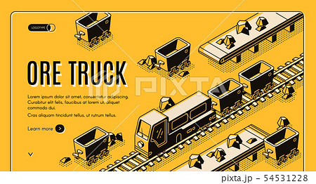 Ore mining industry isometric website 54531228