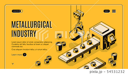 Metallurgical company isometric web banner 54531232