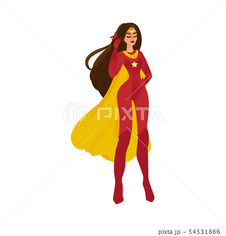 Set of Female Superhero. Black and Red Color. Set of Female Superhero. Black and Red Color. 54531866