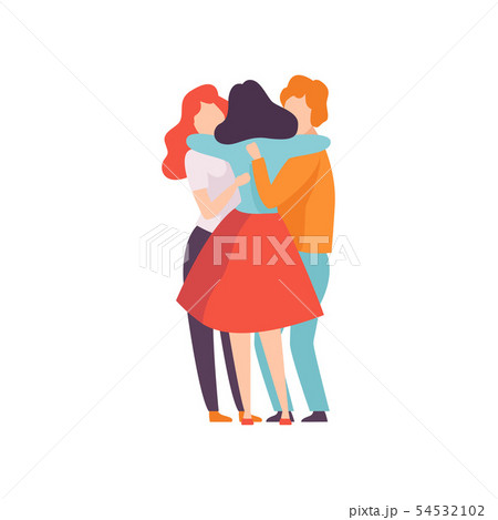 Group of Happy Young Male and Female Embracing Each Other, People Celebrating Event, Best Friends Group of Happy Young Male and Female Embracing Each Other, People Celebrating Event, Best Friends 54532102