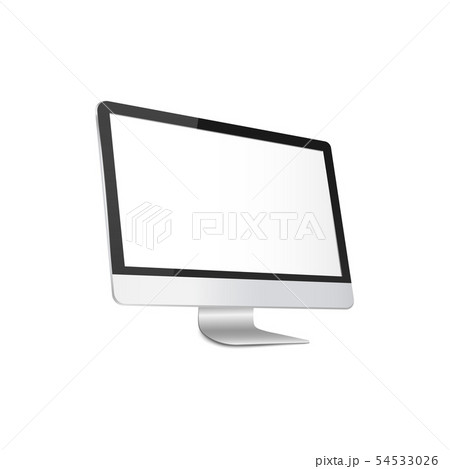 silver desktop monitor