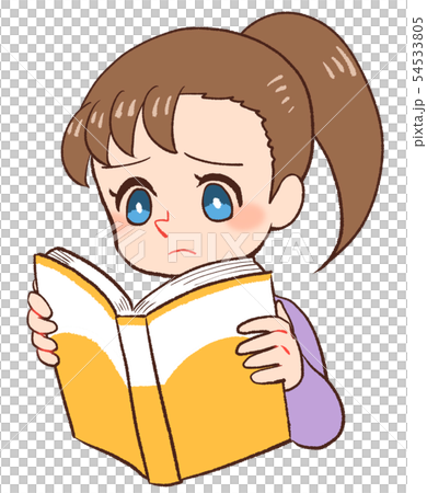 読書する子ども 苦手のイラスト素材