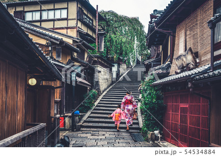 Traveler in Higashiyama District, Kyoto, Japan Traveler in Higashiyama District, Kyoto, Japan 54534884