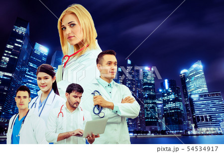 Medical and healthcare doctor people group. 54534917
