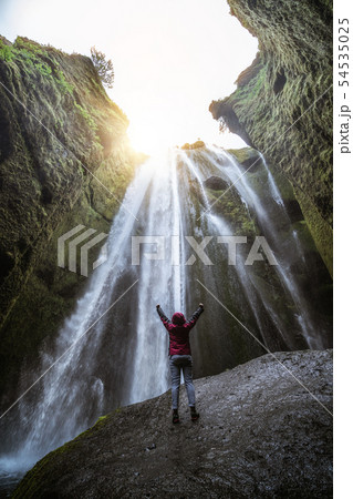 Majestic Gljufrabui waterfall cascade in Iceland Majestic Gljufrabui waterfall cascade in Iceland 54535025