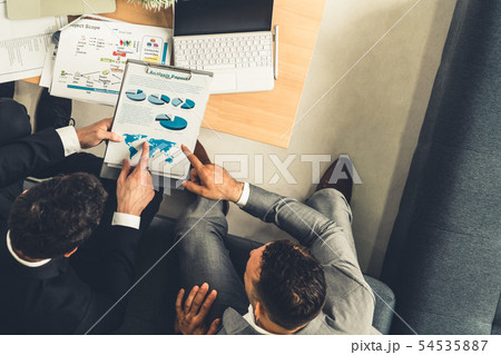 Businessmen are in business meeting in office. Businessmen are in business meeting in office. 54535887