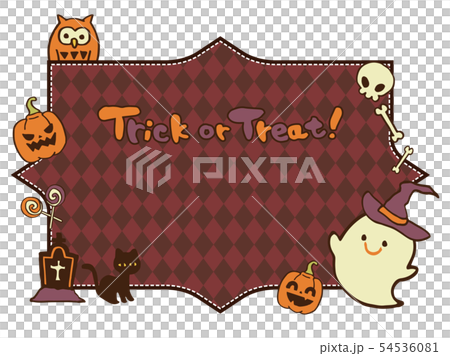 Flappy hand drawn halloween frame 54536081