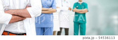 Doctor working in hospital with other doctors. Doctor working in hospital with other doctors. 54536113