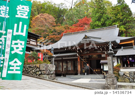 高尾山登山道入口（１号路）の不動院と紅葉 54536734