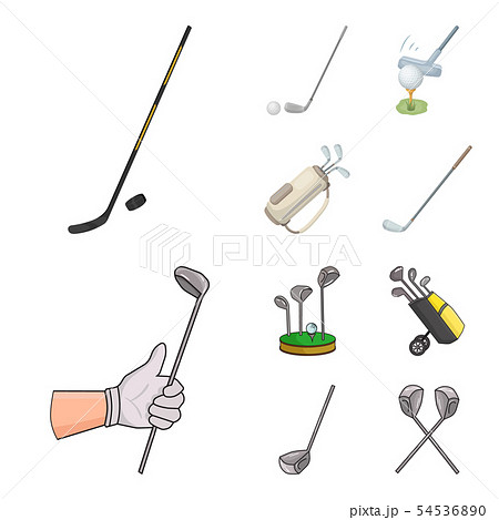 Vector design of stick and field logo. Collection of stick and club stock vector illustration. Vector design of stick and field logo. Collection of stick and club stock vector illustration. 54536890