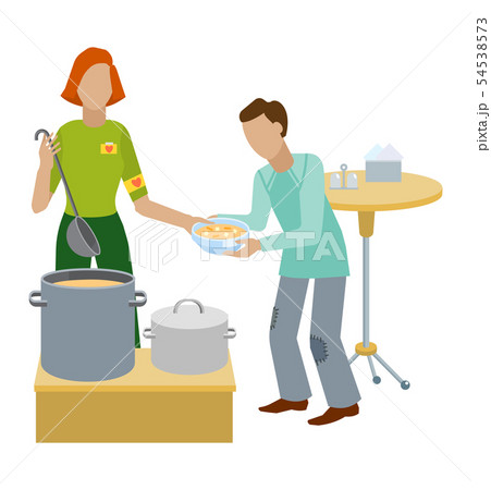 Charity vector volunteer people caring elderly disabled or blind characters and volunteering 54538573