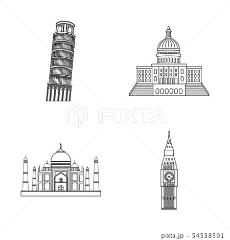 Vector illustration of building and city sign. Set of building and business vector icon for stock. Vector illustration of building and city sign. Set of building and business vector icon for stock. 54538591