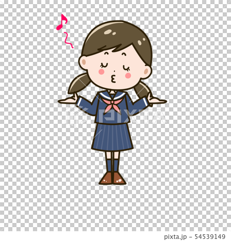 重新打開姿勢例證的女孩 54539149