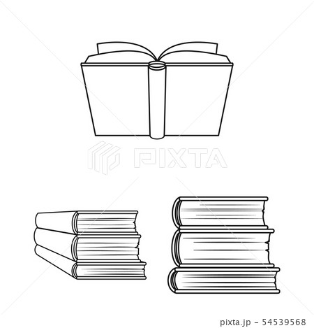 Isolated object of library and textbook logo. Set of library and school vector icon for stock. Isolated object of library and textbook logo. Set of library and school vector icon for stock. 54539568