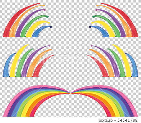虹色 レインボー 広告 タイトルフレームのイラスト素材