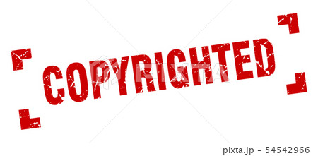 copyrighted stamp. copyrighted square grunge sign. 54542966
