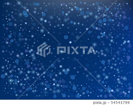 Winter blue background with snowflakes. Vector 54543799