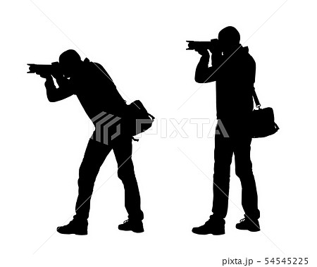 Realistic illustration of silhouettes of a man 54545225