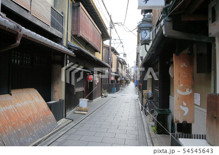 祇園 朝の街並み風景 祇園 朝の街並み風景 54545643