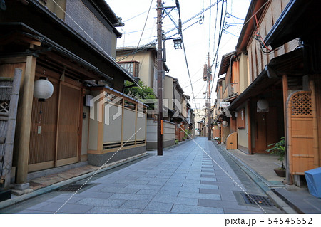 祇園 朝の街並み風景 祇園 朝の街並み風景 54545652