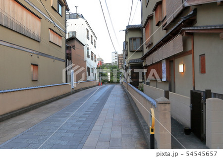 祇園 朝の街並み風景 祇園 朝の街並み風景 54545657