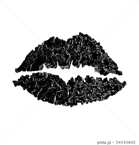 Lip Icon Lipstick Kiss Isolated On Whiteのイラスト素材