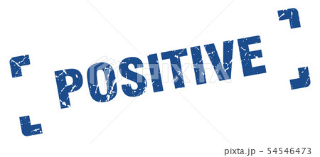 positive stamp. positive square grunge sign. 54546473