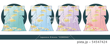 訪問着ベクターイラストセット 54547424
