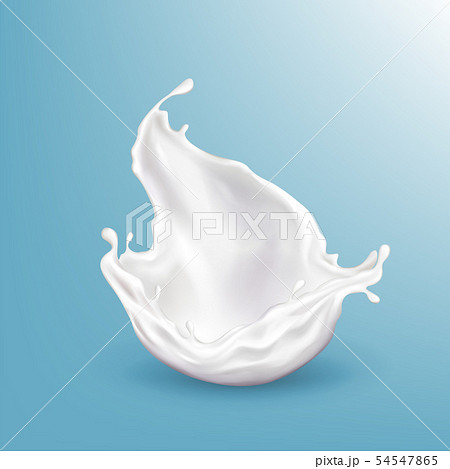 3d realistic milk splashing, blue background 3d realistic milk splashing, blue background 54547865