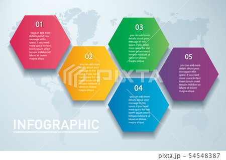 colorful hexagon infographic vector template 54548387