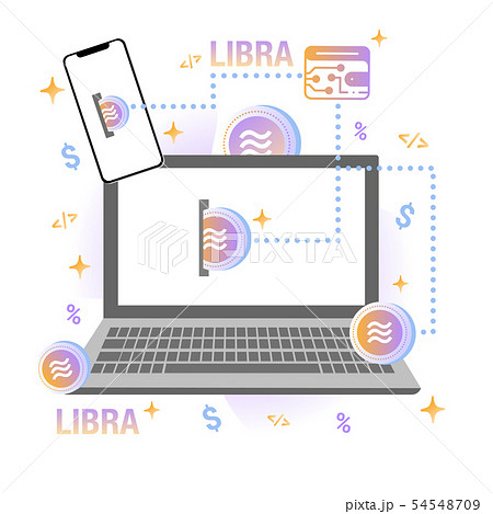 Facebook's Libra cryptocurrency concept design Facebook's Libra cryptocurrency concept design 54548709
