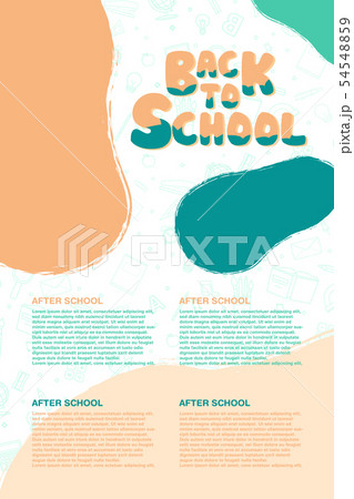 Back to school information poster vector design  54548859
